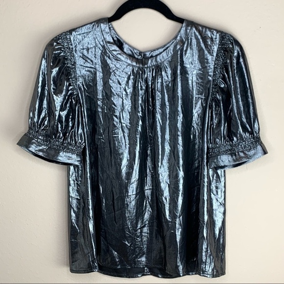 Current Air- Shirred Blouse (Platinum) - Picture 3 of 11